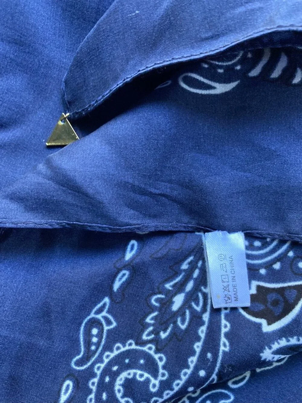 Anthropologie Chain Fringe SILK Bandana Necklace Scarf